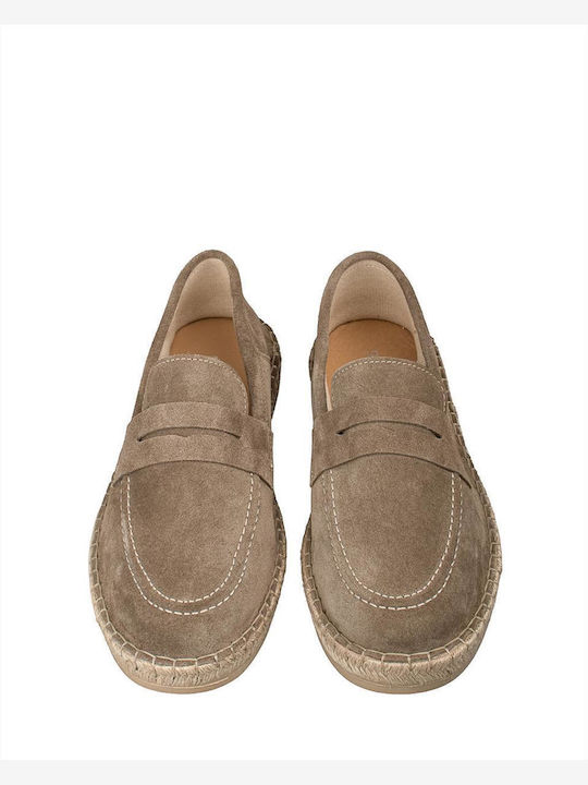 Suede Men's Loafers in Brown Colour