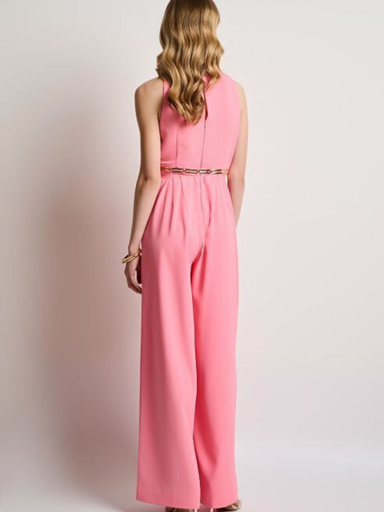 Women's Sleeveless One-piece Jumpsuit Fuchsia