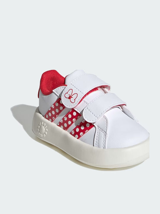Grand Court Minnie Adidași Copii Cu Închidere Hoop & Loop Albi