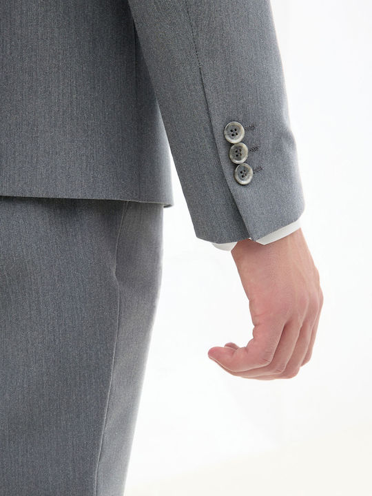 Men’s Suit Jacket with Slim Fit Dark Grey