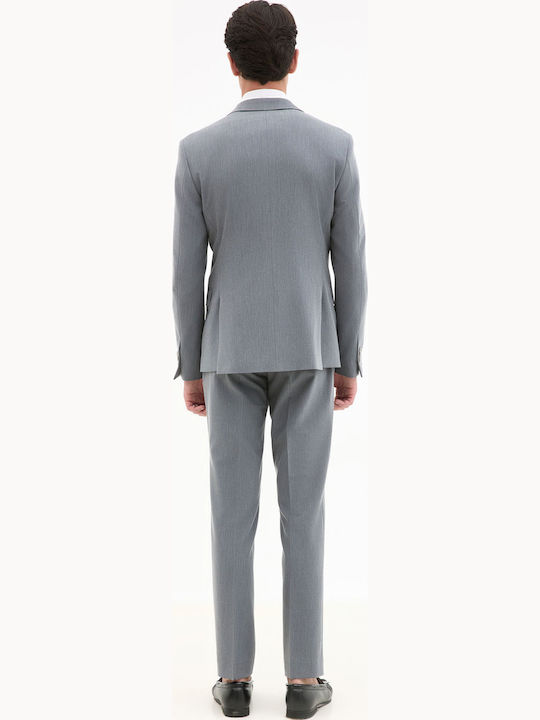 Men’s Suit Jacket with Slim Fit Dark Grey