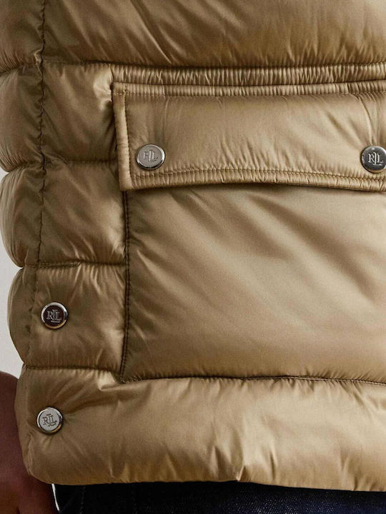 Γυναικείο Puffer Μπουφάν για Χειμώνα Light Beige