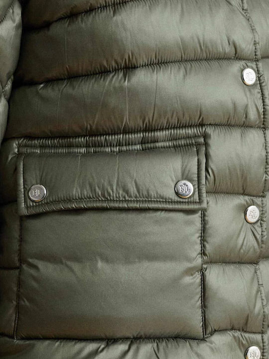 Γυναικείο Puffer Μπουφάν για Χειμώνα Medium Green