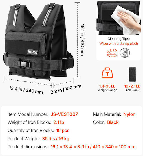 Vevor Vest With Weight 0.95kg