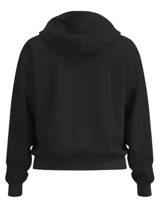 Chuck Cropped Women's Sweatshirt Hooded Black