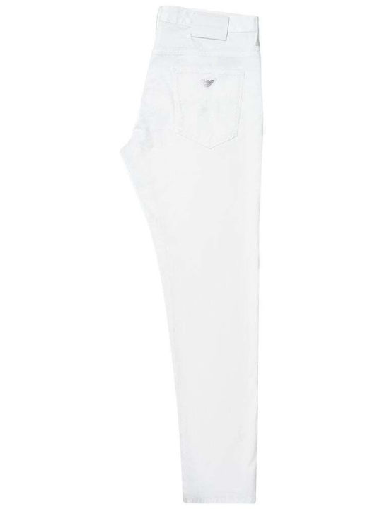 Men's Elastic Jeans Pants With Slim Fit White
