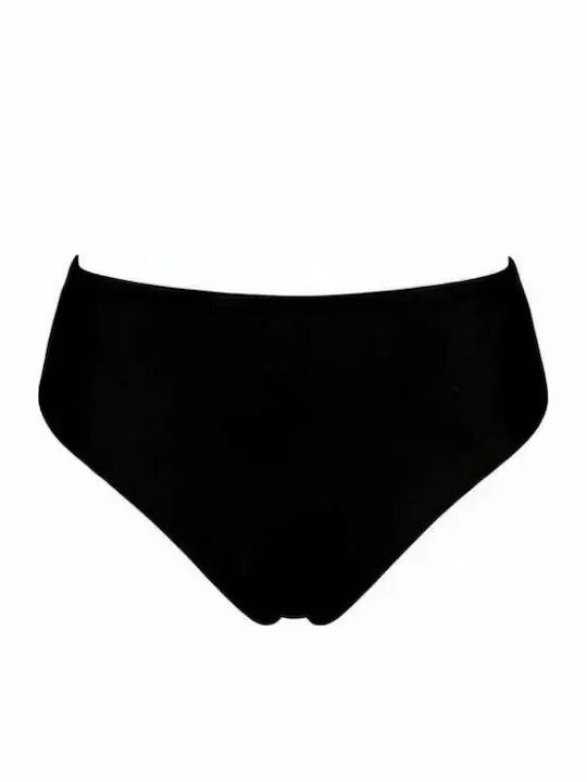 Set Bikini με Ελαφριά Ενίσχυση Ψηλόμεσο Μαύρο