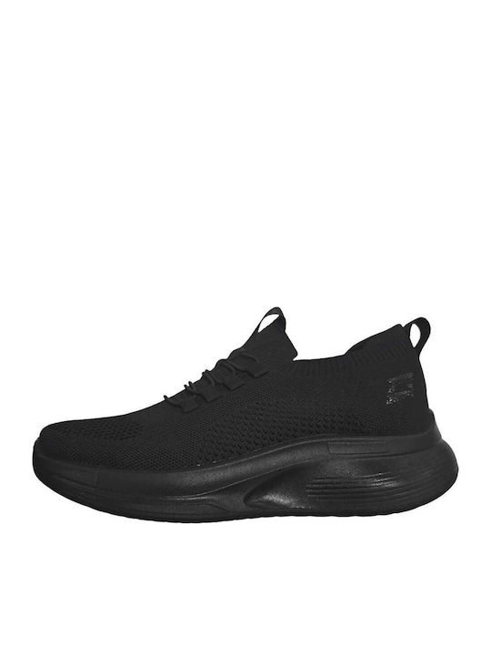 Stoff Herren Slip-Ons Schwarz