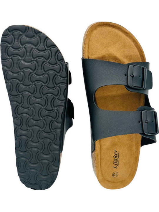 Herrensandalen in Schwarz Farbe Regelmäßige Passform
