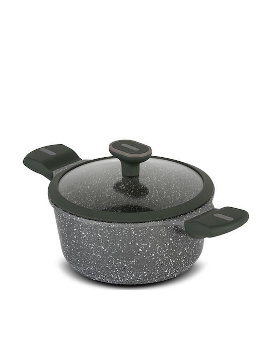 Nava Olea Cast Aluminum Cookware Set with Stone Interior Coating 3 Pieces