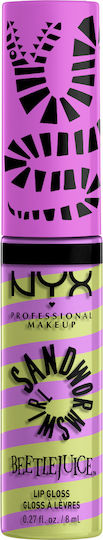 NYX Professional Makeup Beetlejuice Sandworm Swirl Lip Лип Глос 02 Green & Purple 8мл