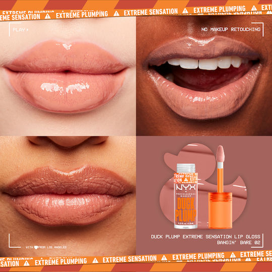 NYX Professional Makeup Duck Plump Lip Gloss 02 Banging Bare 7ml