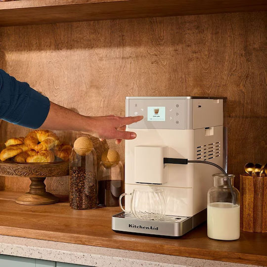 Kitchenaid KF3 Automatic Espresso Coffee Machine with Grinding Mill White