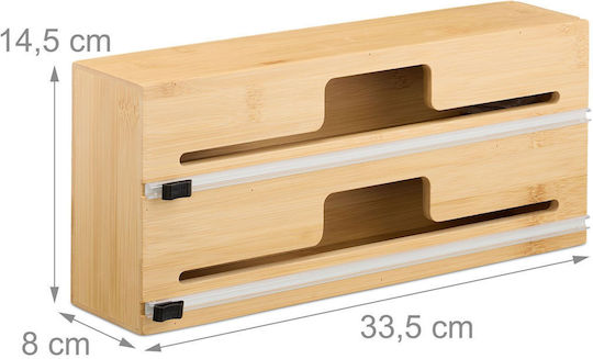 Relaxdays Distribuitor De Role Din Lemn Bej 14.5x8cm 10050598_340
