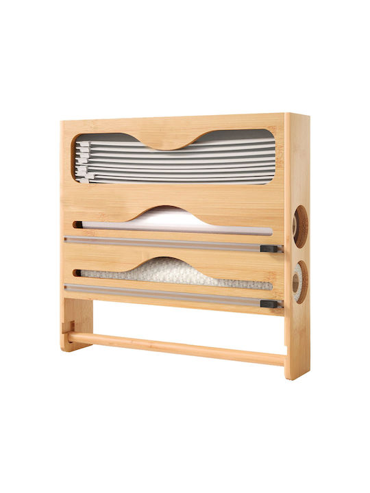 Relaxdays Rollenspender Braun 33x7x34,5cm