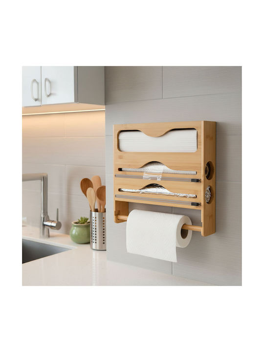 Relaxdays Rollenspender Braun 33x7x34,5cm