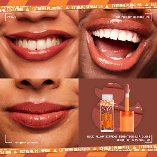NYX Professional Makeup Duck Plump Lip Gloss 05 Brown Of Applause 6.8ml