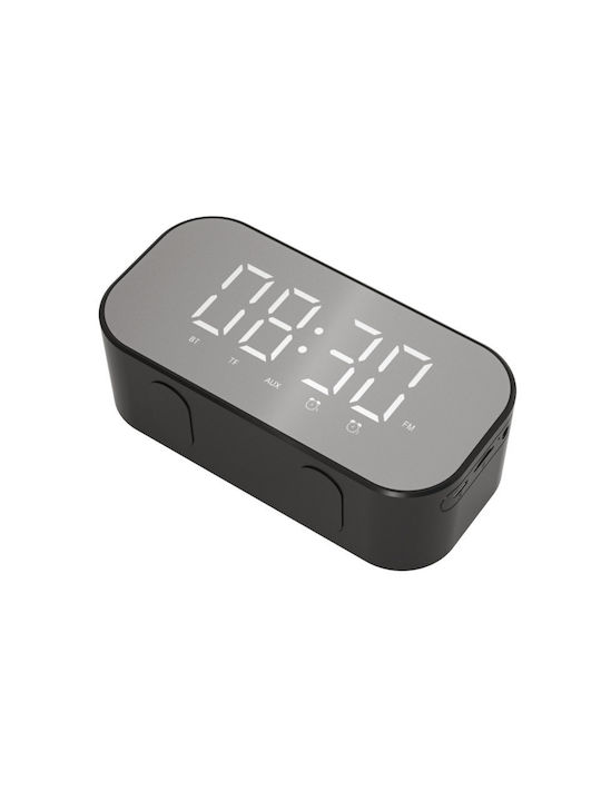 AKAI Tisch-Digitaluhr mit Wecker & Radio Black ABTS-C5