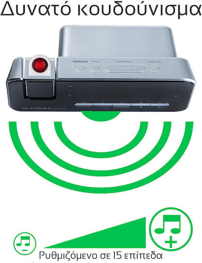 First Austria Ceas De Masă Digital Led Cu Ceas Deșteptător Și Radio FA-2421-7