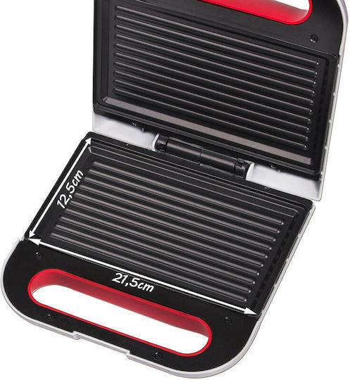 First Austria Sandwich Maker pentru for 2 Sandwiches Sandvișuri 800W Albă