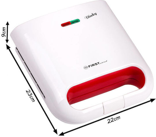 First Austria Sandwich Maker pentru for 2 Sandwiches Sandvișuri 800W Albă