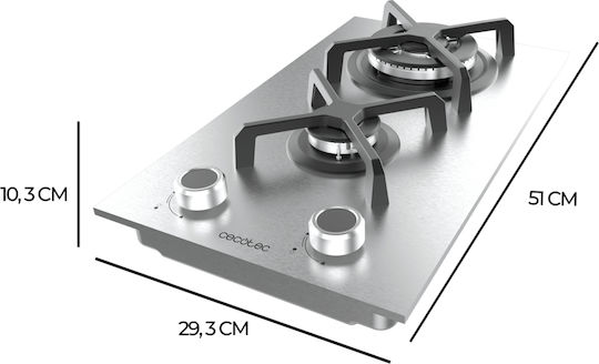Cecotec Squad Domino Газов Автономен Плот Inox 29x51 см Сребърен