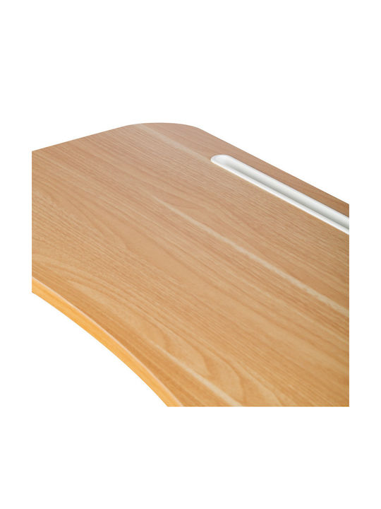 Birou Lemn Alb cu Picioare Metalice și Înălțime Reglabilă 60x38x66.5cm
