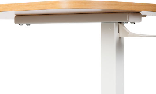 Schreibtisch Holz White mit Metallbeinen & verstellbarer Höhe 60x38x66.5cm
