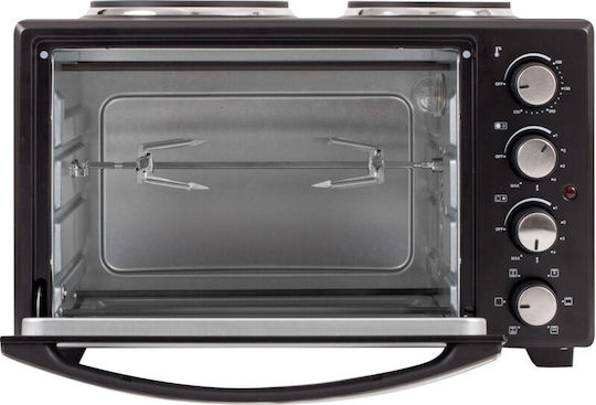 First Austria Electric Countertop Oven 45lt with 2 Burners and Hot Air Function