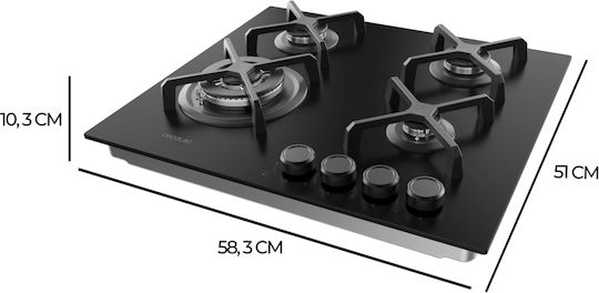 Cecotec Bolero Squad G Plită Pe Gaz Autonomă 58.3x50.9cm