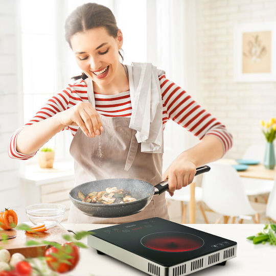First Austria Ceramic Countertop Single Burner Black