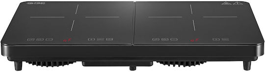 First Austria FA-5095-5 Kochplatten Herdtyp Induktion Doppel Schwarz
