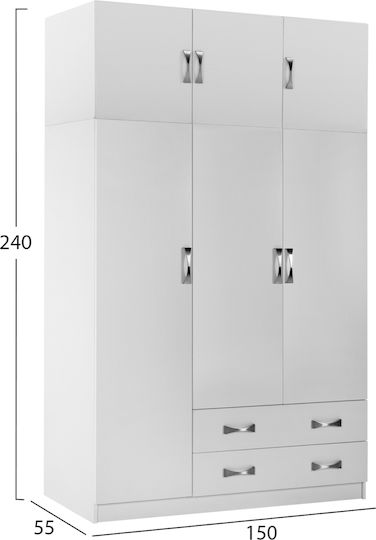 Σετ Κρεβατοκάμαρας Λευκή-υφασμα Γκρι 160x200εκ. 6τμχ Σετ Κρεβατοκάμαρας Λευκή-υφασμα Γκρι 160x200εκ. 6τμχ