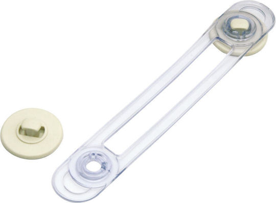 Olympia Cabinet & Drawer Lock with Sticker made of Plastic in White Color 18x3.5cm 1pcs