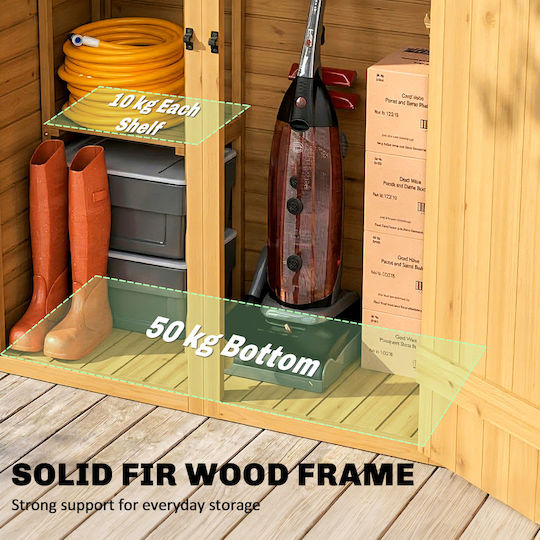 Wooden Garden Shed L1.15xW0.53xH1.56m