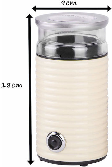 First Austria Ηλεκτρικός Μύλος Καφέ 160W με Χωρητικότητα 65gr Μπεζ