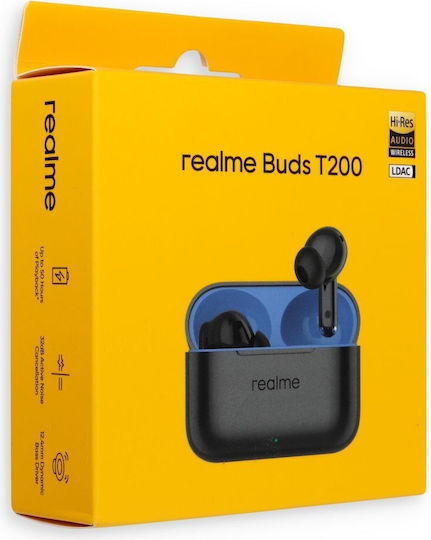 Realme T200 In-ear Bluetooth Handsfree Ακουστικά με Αντοχή στον Ιδρώτα και Θήκη Φόρτισης Mystic Grey