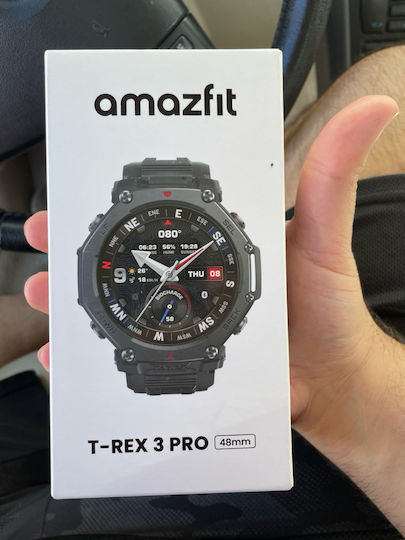 Amazfit T-Rex 3 Pro Titanium 48mm Waterproof Smartwatch (Black / Gold)