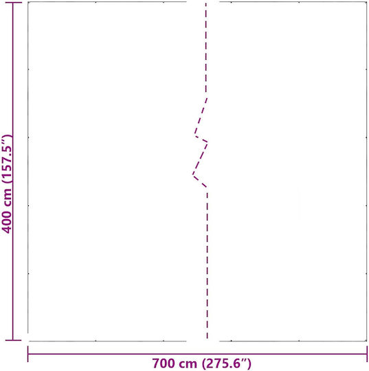 vidaXL Waterproof Tarpaulin 7x4m Transparent