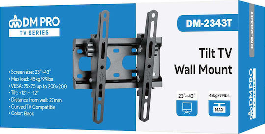 DM Pro DM-2343T Wall TV Mount up to 43" and 45kg Black