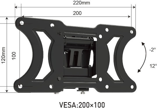 Osio OSM-7825 Βάση Τηλεόρασης Τοίχου έως 32" και 20kg