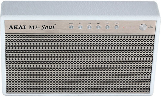 Akai Proffesional M3-Soul Bluetooth Speaker 20W with Battery Life up to 15 hours White