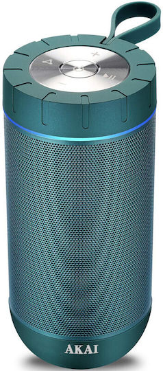 Akai Proffesional ABTSW-60 Αδιάβροχο Ηχείο Bluetooth 20W με Διάρκεια Μπαταρίας έως 30 ώρες Τιρκουάζ