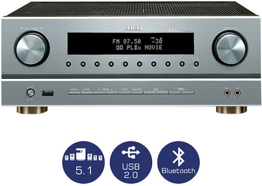 Akai Proffesional Ενισχυτής AS005RA-750ΒΤ Ασημί