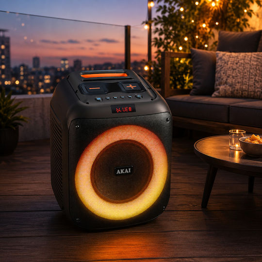 Akai Proffesional Ηχείο Karaoke με Ενσύρματo Μικρόφωνο και Εφέ Φωτισμού Speaker ABTS-V30 Μαύρο