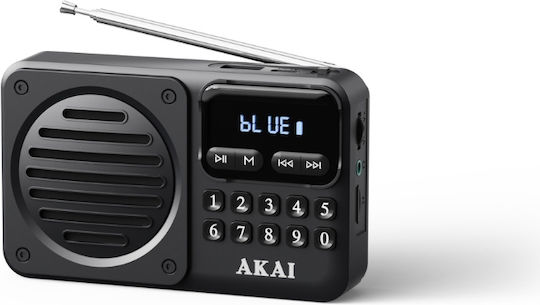 Akai Proffesional APR-300 Retro Ραδιοφωνάκι με Bluetooth και USB Μαύρο