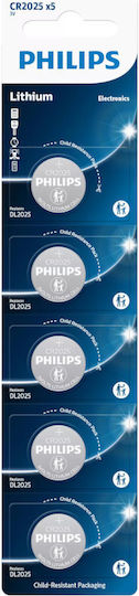 Philips Batterien Lithium für Uhren CR2025 3V 5Stück