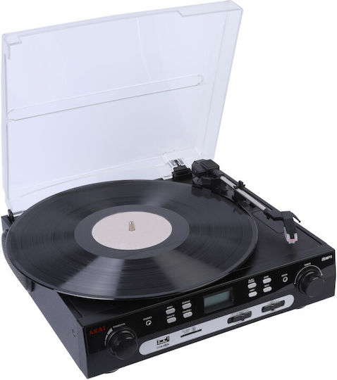 Akai Proffesional ATT-15C Turntables with Preamp and Built-in Speakers Black