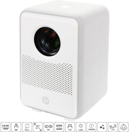 HP CC200 471T7AA Proiector LCD Full HD LED cu Difuzoare Incorporate Alb
