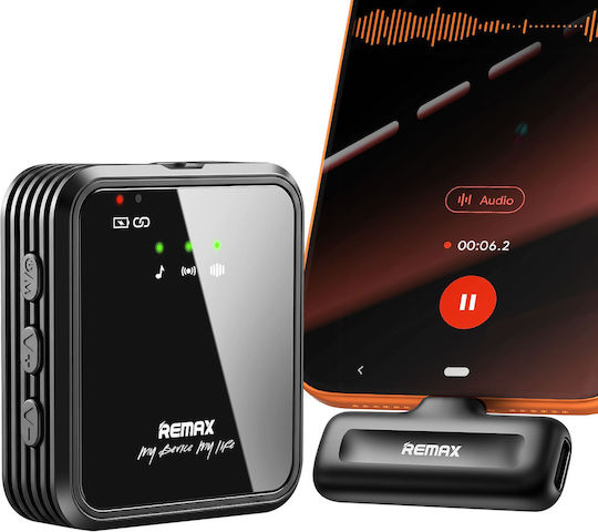Remax K11 Wireless Condenser (Small Diaphragm) Microphone Πέτου, Clip On for Mobile